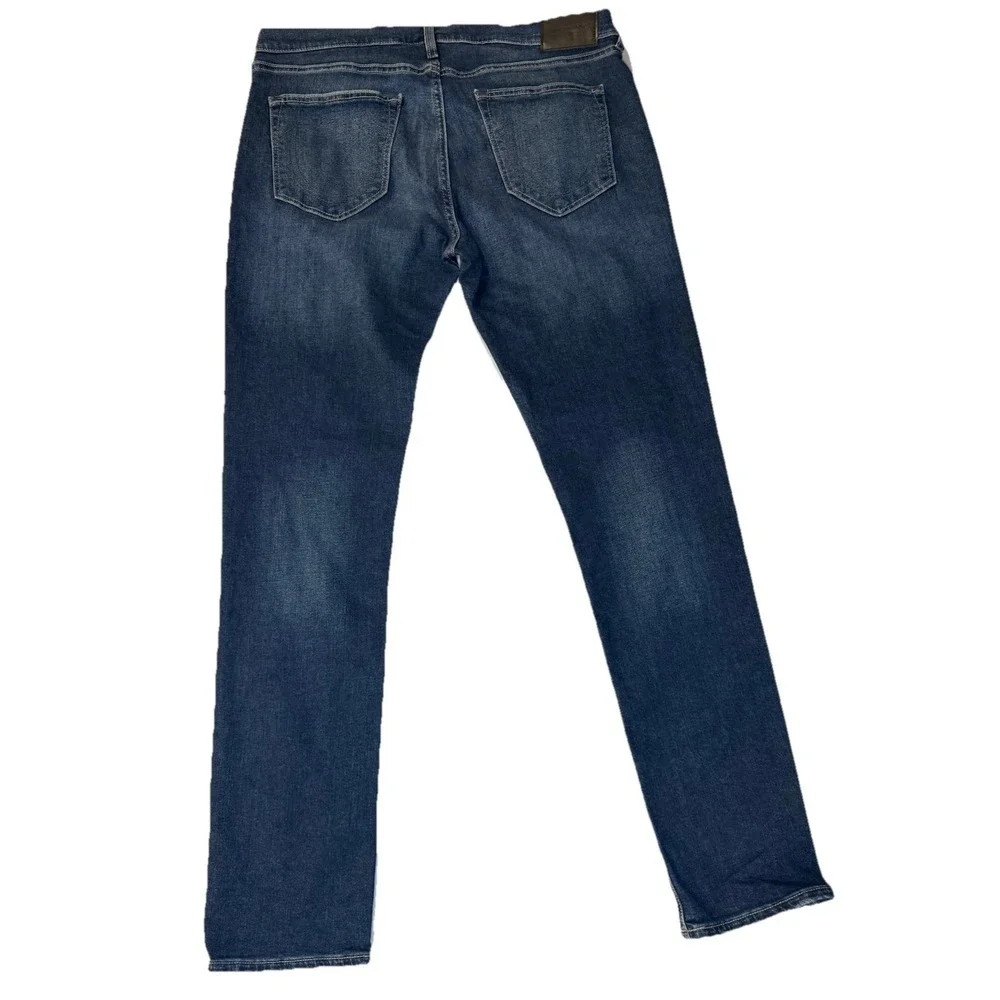 True Religion Rocco Relaxed Skinny Jeans Mens 36 Blue‎ Whiskered No Flap